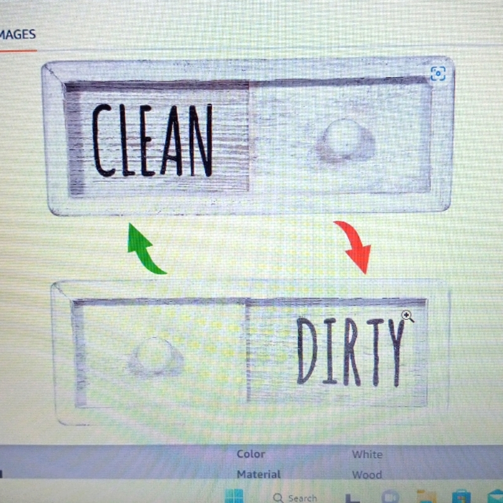 Wojogo dishwasher magnet clean dirty sign farmhouse rustic wood
